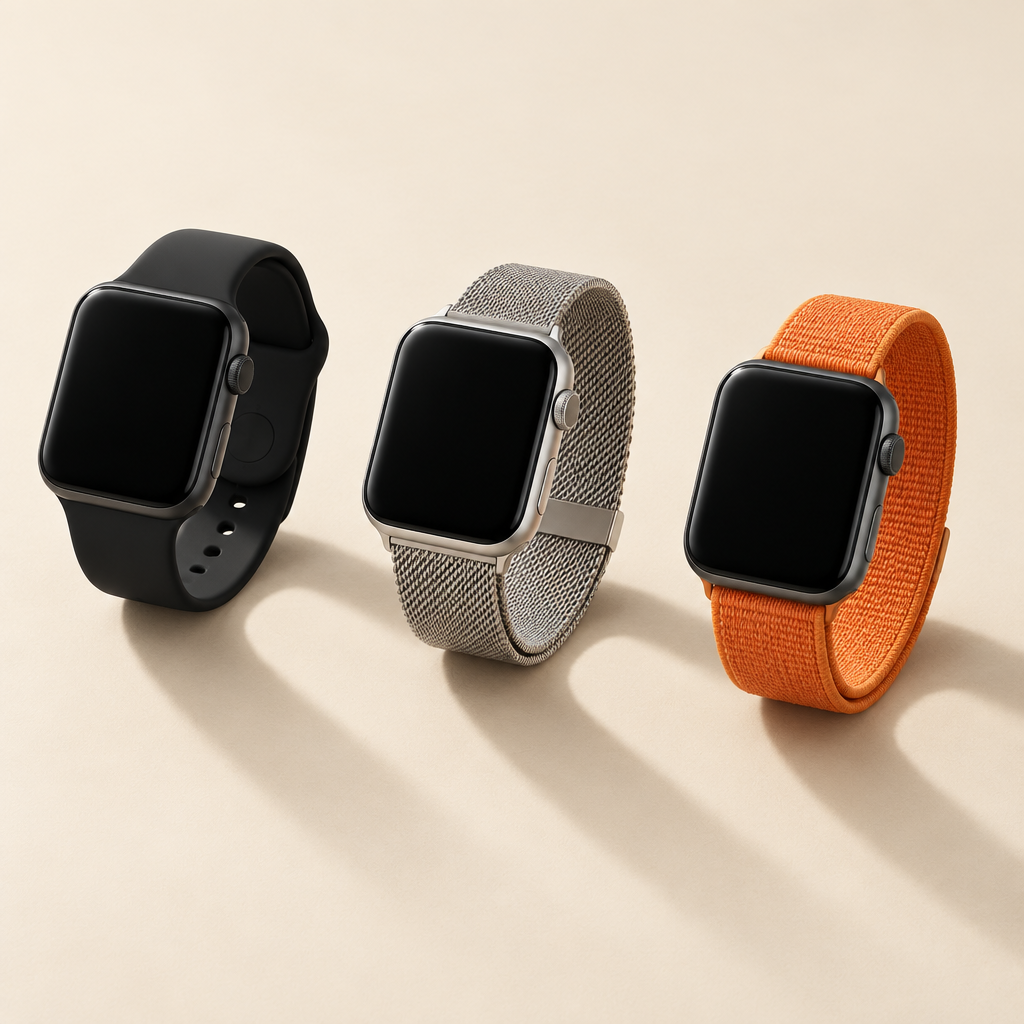 Trois coloris de la montre connectée