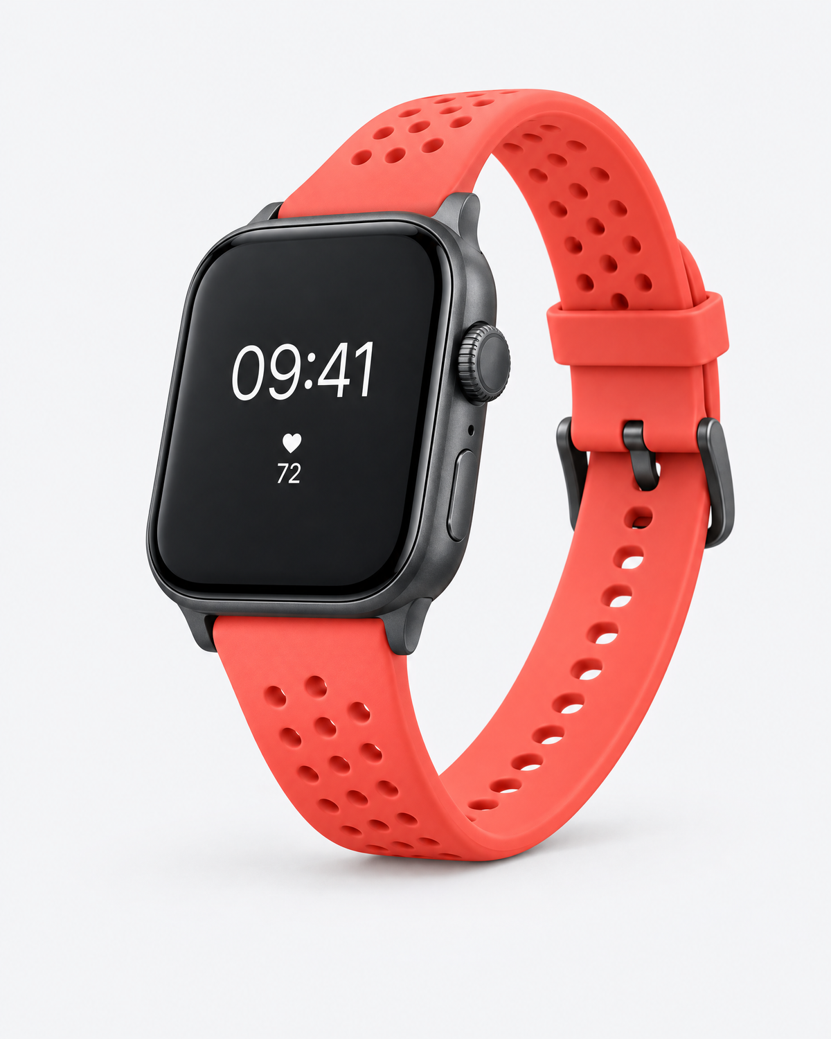 Lelou Cadence de trois quarts, bracelet sport corail perforé