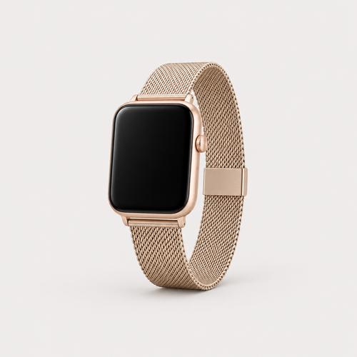 Montre connectée élégance bracelet acier