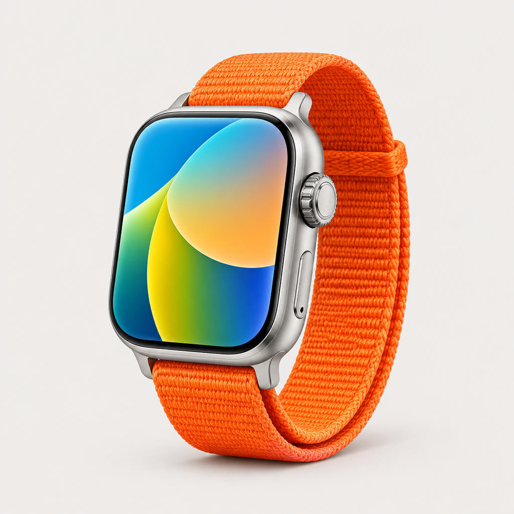 Montre connectée bracelet orange